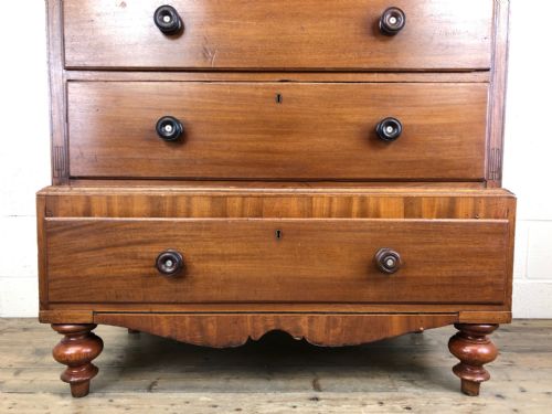 fig 1. Large Victorian Mahogany Chest on Stand