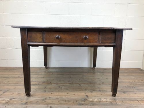 fig 1. Antique 19th Century Oak Farmhouse Kitchen Table