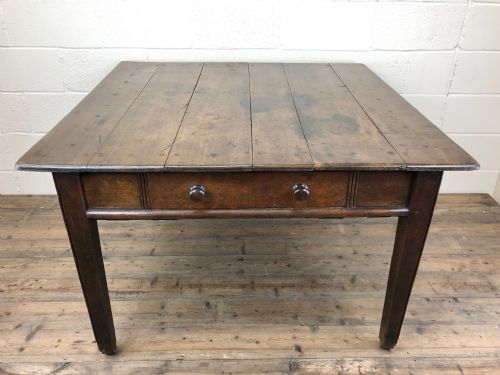 fig 2. Antique 19th Century Oak Farmhouse Kitchen Table