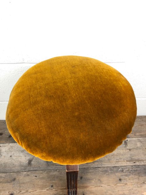 fig 2. Victorian Walnut Piano Stool with Fabric Seat