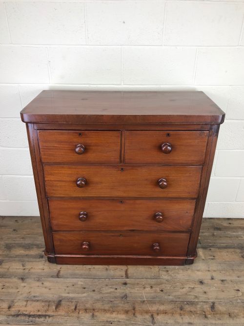 fig 1. Victorian Mahogany Chest of Drawers on Drawer Base