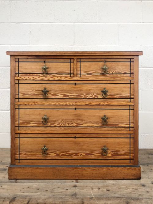 Aesthetic Movement Victorian Pine Chest of Drawers