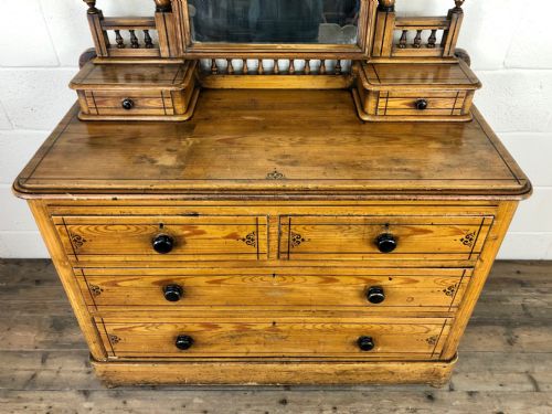 fig 2. Victorian Aesthetic Movement Pine Dressing Table Chest