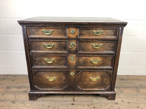fig 2. Early 18th Century Oak Chest of Drawers