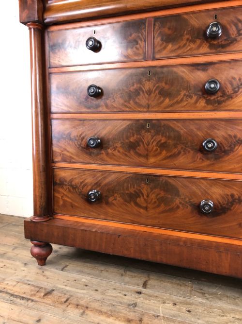 fig 2. Large Victorian Mahogany Scottish Chest of Drawers