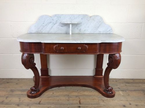 fig 1. Victorian Mahogany and Marble Duchess Washstand
