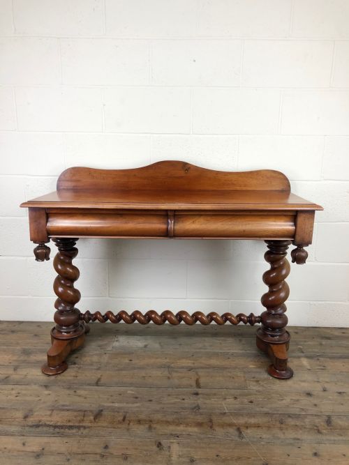 Decorative Antique 19th Century Turned Walnut Console Table