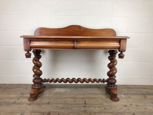 fig 1. Decorative Antique 19th Century Turned Walnut Console Table