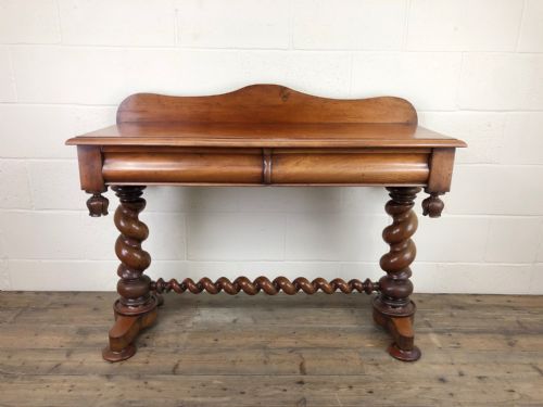 fig 2. Decorative Antique 19th Century Turned Walnut Console Table