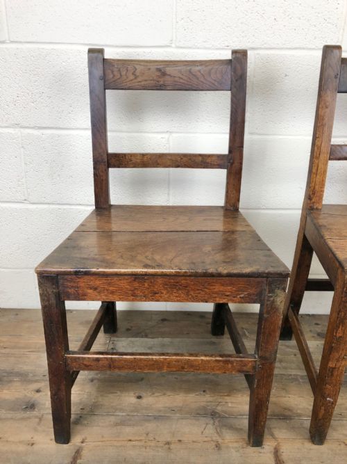 fig 1. Two Similar 19th Century Welsh Oak Farmhouse Chairs