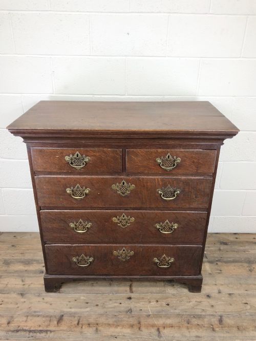 fig 1. Antique Georgian Oak Chest of Drawers
