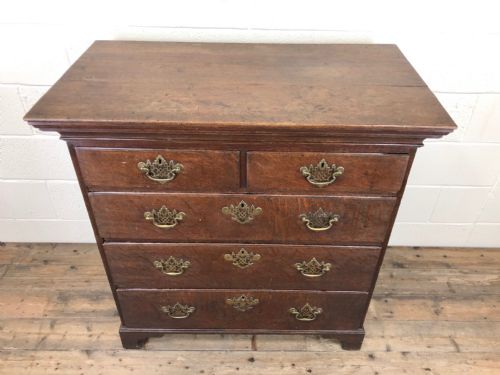 fig 2. Antique Georgian Oak Chest of Drawers