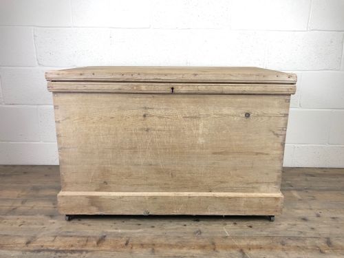 Large Antique 19th Century Pine Trunk