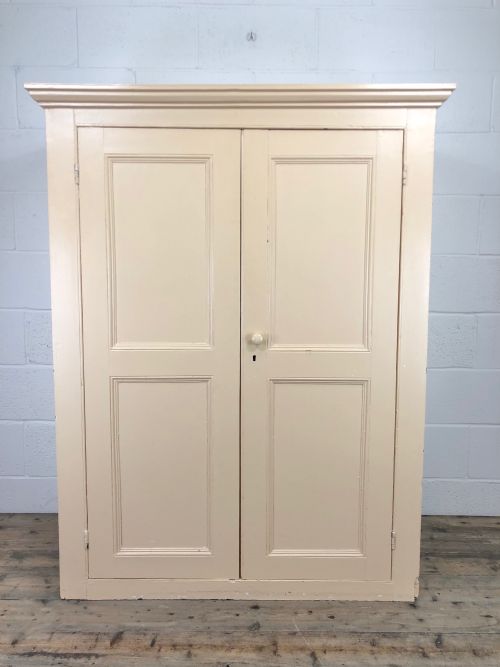 Antique Painted Pine Kitchen Cupboard