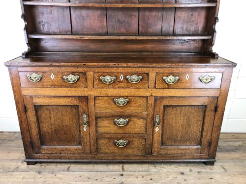 fig 1. Antique 19th Century Welsh Oak Anglesey Dresser
