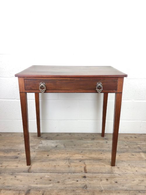 Antique Mahogany Single Drawer Side Table