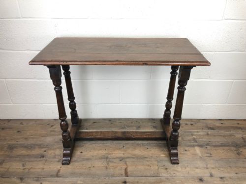 fig 1. Early 20th Century Antique Oak Side Table