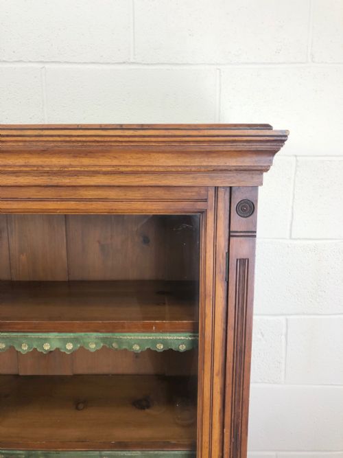 fig 1. Antique Victorian Glazed Bookcase Cabinet