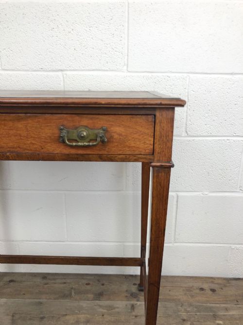 fig 2. Antique Arts and Crafts Side Table with Leather Top