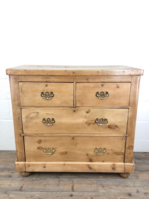 fig 1. Antique Victorian Pine Chest of Drawers