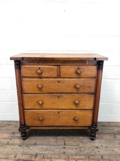 fig 1. Antique Victorian Oak Chest of Drawers