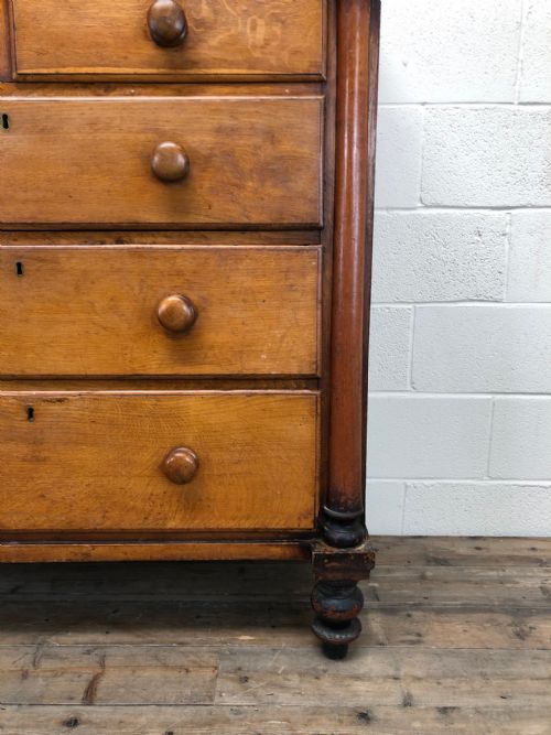 fig 2. Antique Victorian Oak Chest of Drawers