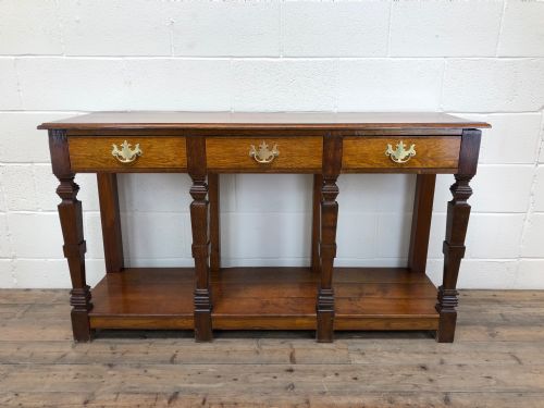 Oak Pot Board Dresser Base in 18th Century Style