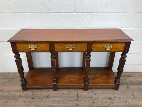 fig 1. Oak Pot Board Dresser Base in 18th Century Style