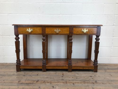 fig 2. Oak Pot Board Dresser Base in 18th Century Style