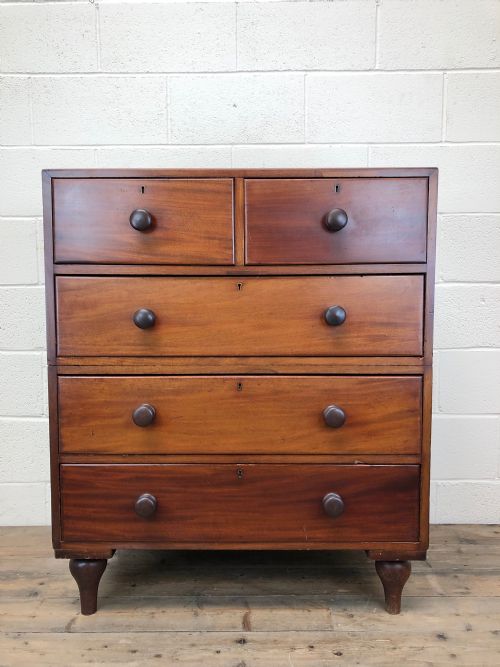 Antique Mahogany Campaign Chest of Drawers by Arthur Foley