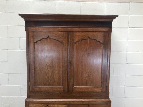 fig 2. Antique 19th Century Welsh Oak Press Cupboard