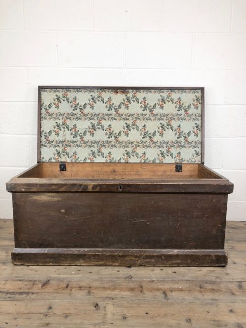 fig 2. Antique Victorian Stained Pine Trunk