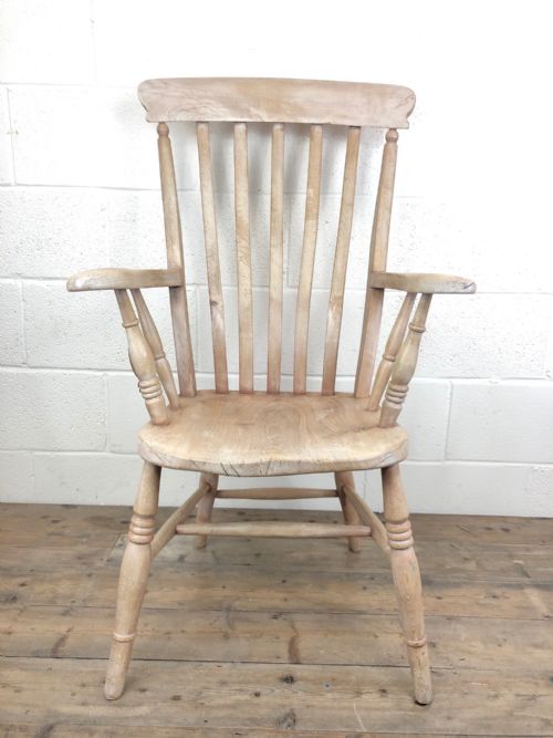 Antique 19th Century Ash and Elm Windsor Armchair