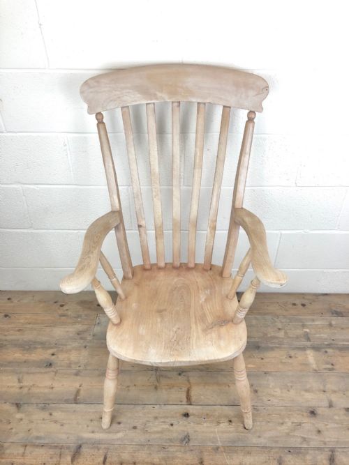 fig 2. Antique 19th Century Ash and Elm Windsor Armchair