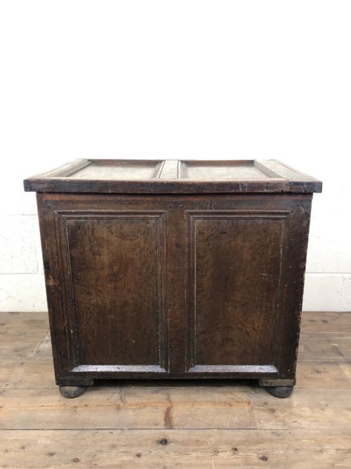 Small Antique 19th Century Two Panel Coffer