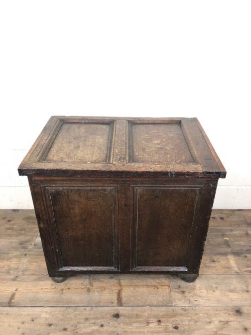 fig 1. Small Antique 19th Century Two Panel Coffer