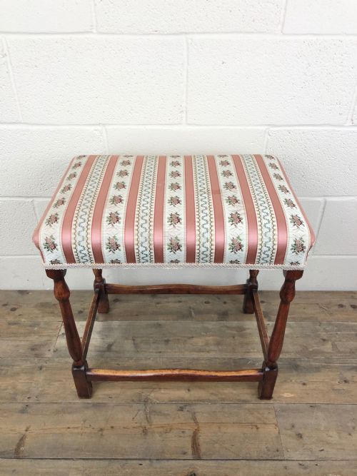fig 1. Early 20th Century Stained Beech Stool