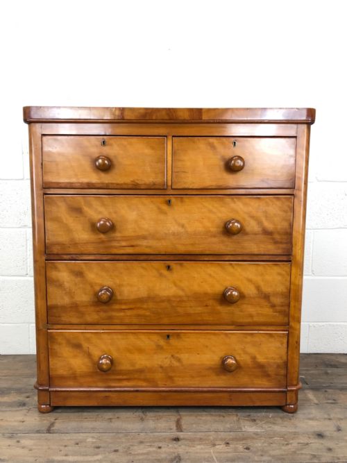 fig 1. Victorian Satinwood Chest of Drawers