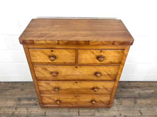 fig 2. Victorian Satinwood Chest of Drawers