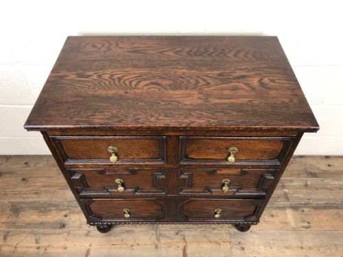 fig 2. Small Jacobean Revival Oak Chest of Drawers