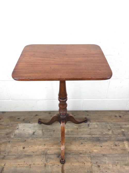 fig 1. Antique Mahogany Wine Table on Tripod Base