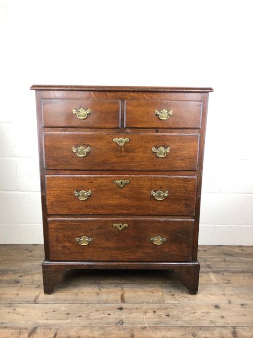 Georgian Oak Two Part Chest of Drawers