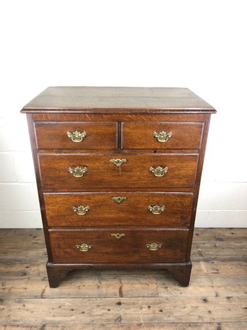 fig 1. Georgian Oak Two Part Chest of Drawers