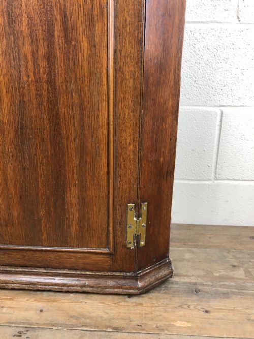 fig 1. 19th Century Antique Oak Corner Cupboard