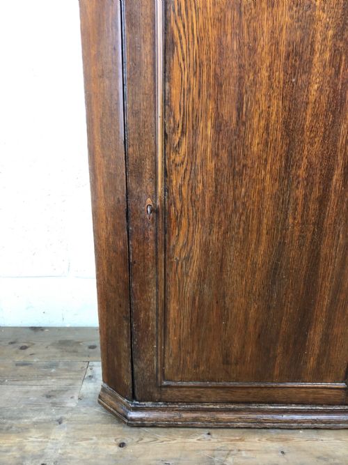 fig 2. 19th Century Antique Oak Corner Cupboard