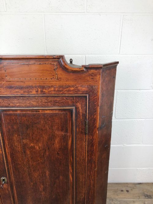 fig 2. 19th Century Inlaid Oak Corner Cupboard