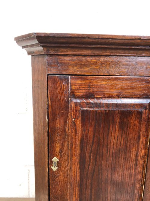 fig 2. Small Early 19th Century Oak Corner Cupboard