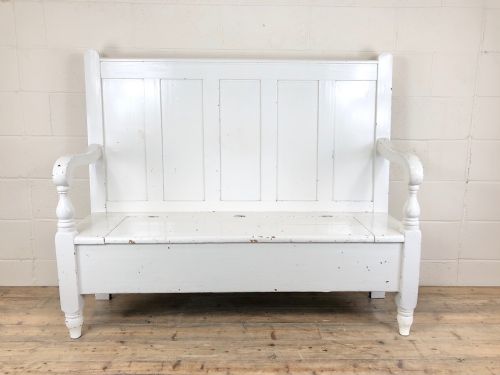 Antique 19th Century Painted Pine Pembrokeshire Settle