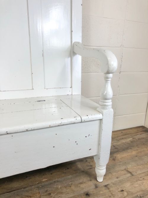 fig 2. Antique 19th Century Painted Pine Pembrokeshire Settle