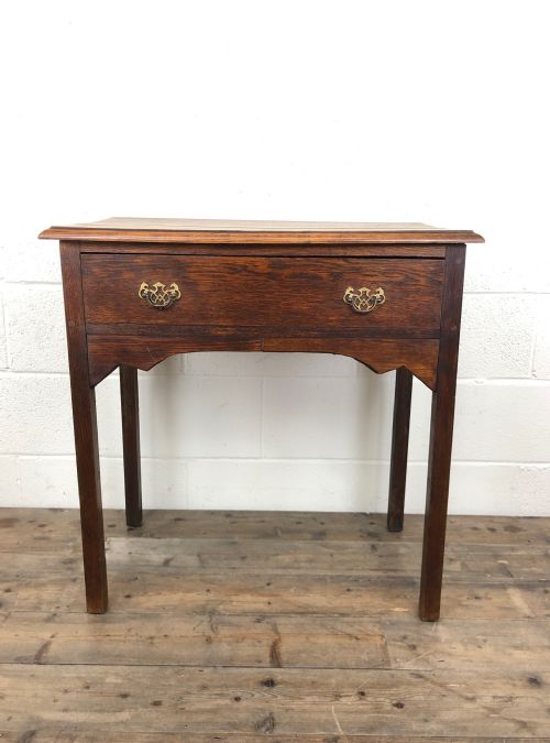 Antique Oak Console Table with Drawer